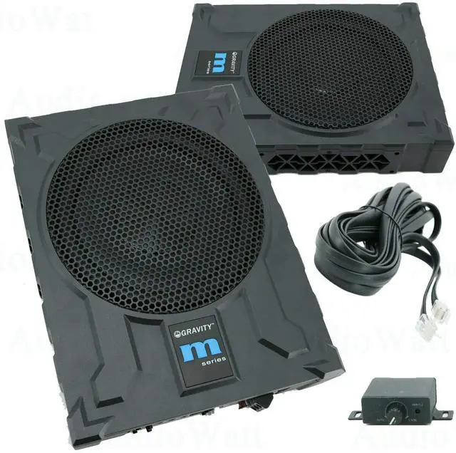 Main image of Gravity GRWF10 10-Inch 550 Watts Car Audio Under Seat Subwoofer Powerful Loud Speaker Pro Audio Active Aluminum Super Slim with High Power Long-Throw 10'' Truck Bass Sub