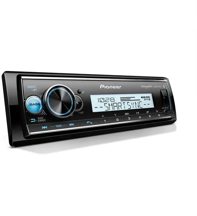 Main image of Pioneer MVH-MS512BS Marine Digital Media Receiver  Bluetooth, SiriusXM, USB, FLAC, Conformal Coating, Color Change, White Display for Outdoor, AM/FM Radio, Hi-Volt RCA, iPhone/Android Compatible