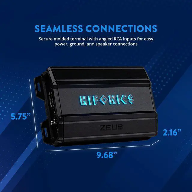 Alt view image 2 of 5 - Hifonics Zeus Delta 1,350 Watt Compact Mono Block Nickel Plated Mobile Car Audio Amplifier with Auto Turn On Feature, ZD-1350.1D, Black