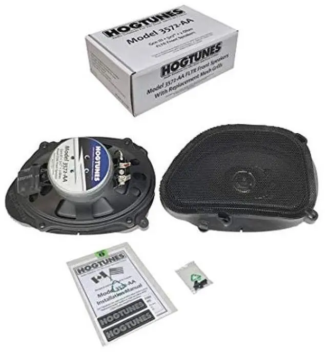 Alt view image 2 of 2 - Hogtunes 3572-AA 5"x7" Front Speakers with Grills (2 Pack), Fits 1998-2013 Harley-Davidson Road Glide Models