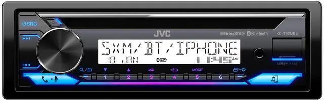 Alt view image 2 of 4 - JVC KD-T92MBS Marine Rated Car Stereo with Bluetooth, Front USB, AUX, Amazon Alexa, SirusXM Radio Ready, Hi-Power Amplifier, High Contrast Screen