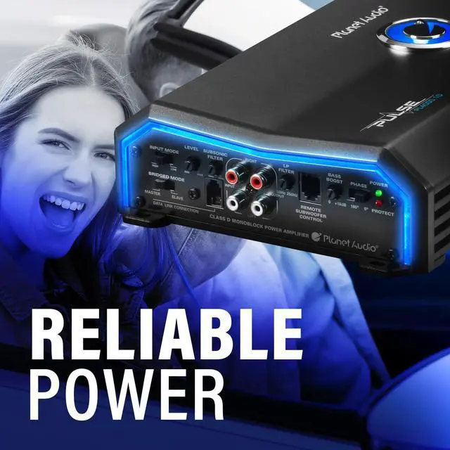 Alt view image 2 of 5 - Planet Audio PL4000.1D Pulse Series Class D Monoblock Car Amplifier  4000 High Output, 1 Ohm Stable, Low Level Inputs, Low Pass Crossover, MOSFET, Hook Up to Subwoofer for Bass