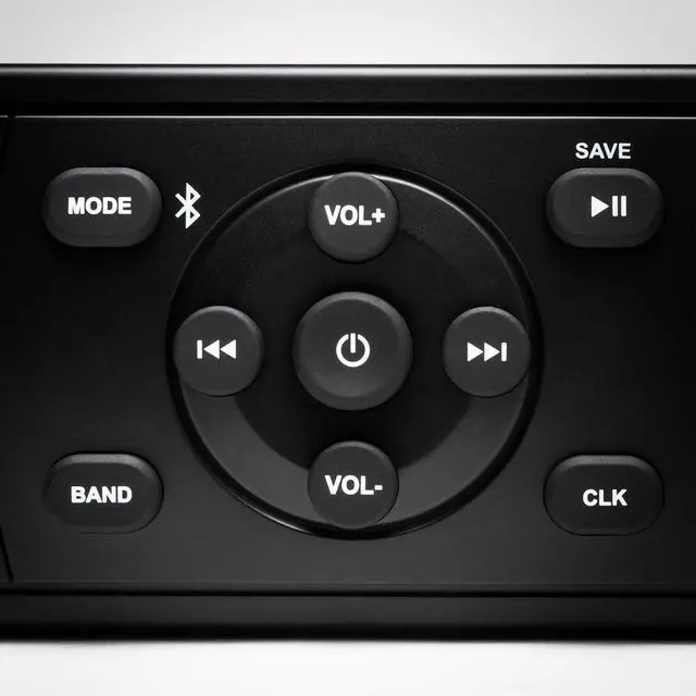 Alt view image 3 of 5 - MB Quart MDR2.0 160 Watt Single DIN Marine Grade Digital Source Receiver Radio with AM/FM/Weather Band, Bluetooth, and USB Connection