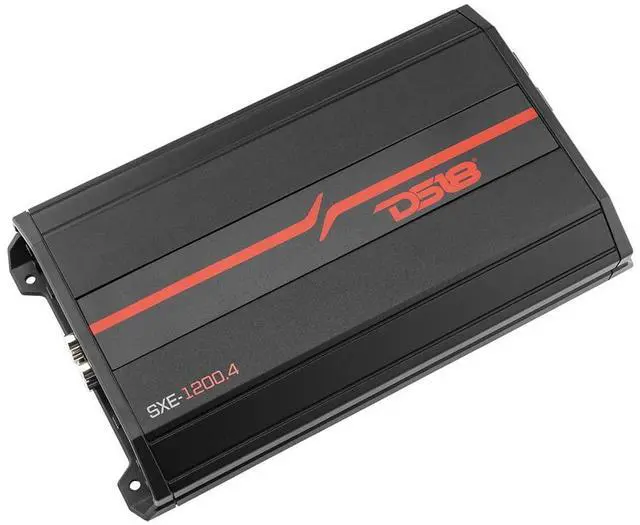 Alt view image 5 of 5 - DS18 SXE-1200.4/BK Car Amplifier Stereo Full-Range Class A/B 4-Channel 60x4 RMS @4 OHM 1200 Watts - Powerful and Compact Amp for Speakers in Car Audio System