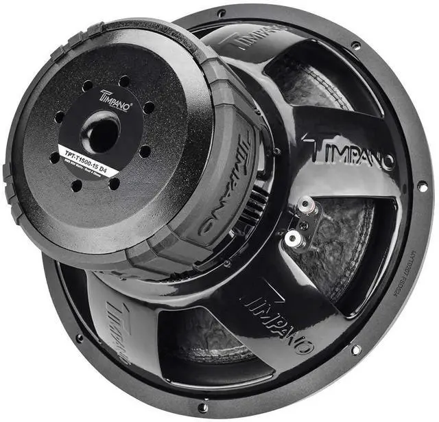 Alt view image 3 of 5 - Timpano 15 Inch Subwoofer D4 1600 Watts Max Power Dual 4 Ohm, 15 Subwoofer Speaker 16 mm Xmax, TPT-T1500-15 D4, 2.6 in Voice Coil, Double Stacked Magnet Sub Woofer for Car Audio Systems (Single)