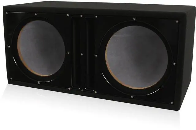 Alt view image 2 of 5 - BELVA BBX210BK Dual 10-inch Car Ported Subwoofer Box 3/4-inch MDF Prelined Polyfil Includes Custom Black Baffle Title