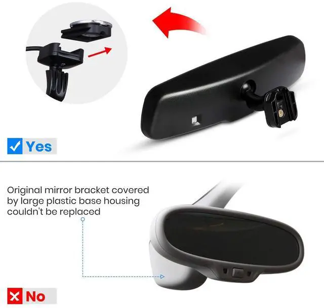 Alt view image 5 of 5 - Rear View Mirror Camera with 4.3 Monitor: Super Night Vision OEM Rearview Mirror Backup Camera with IP 68 Waterproof Back Up Camera for Car, Rearview Mirror for Parking & Driving Safety AUTO-VOX T2