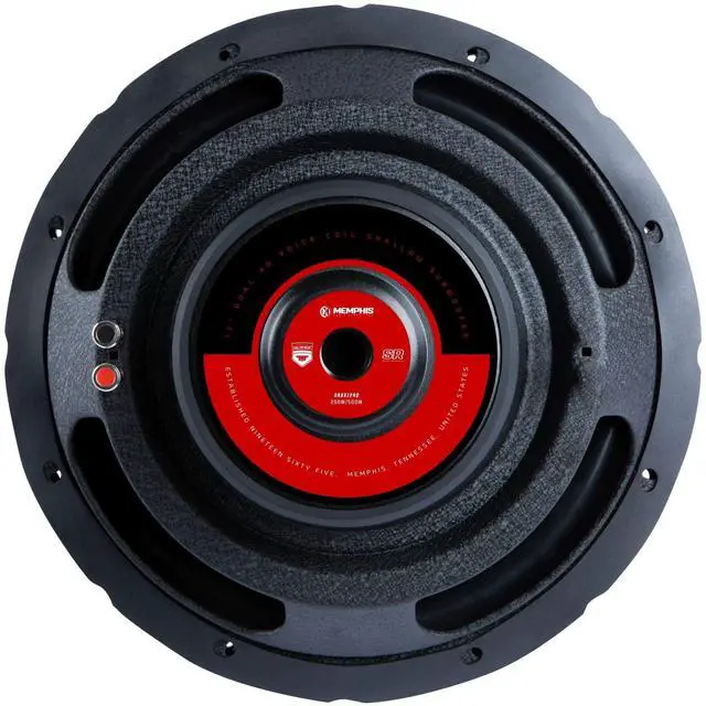 Alt view image 2 of 4 - Memphis Audio SRXS1240 12" Street Reference Single 4-Ohm Shallow Mount Subwoofer - 250 wRMS