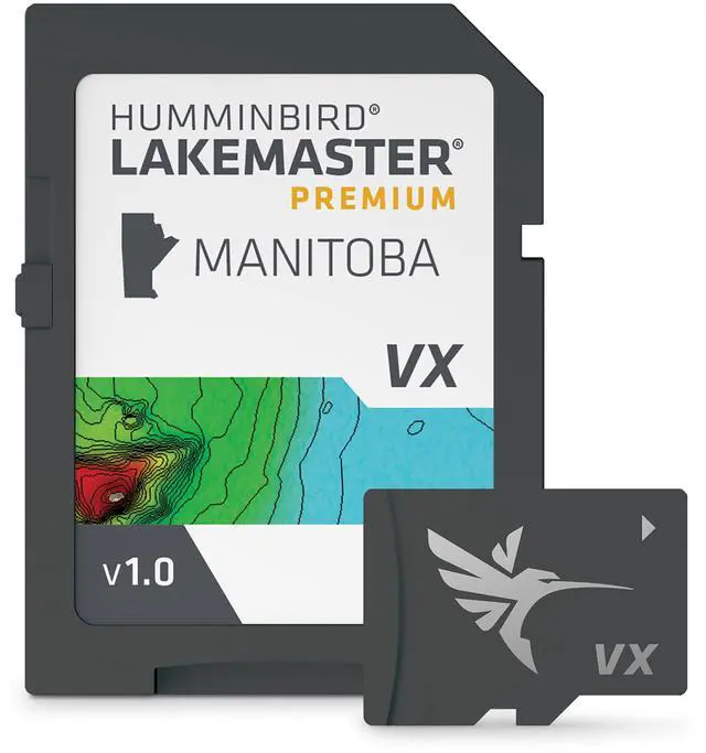 Main image of Humminbird LakeMaster Premium Manitoba V1 Map SD Card for Fish Finders
