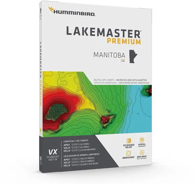 Alt view image 2 of 3 - Humminbird LakeMaster Premium Manitoba V1 Map SD Card for Fish Finders