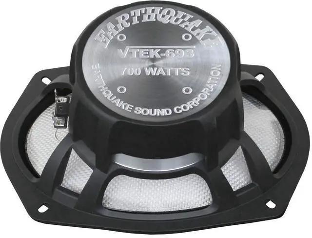 Alt view image 2 of 5 - EARTHQUAKE Sound VTEK-693 700W 6x9-inch 3-Way Coaxial Speakers with PistonMax Technology (Pair), Black, Silver