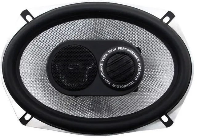 Alt view image 5 of 5 - EARTHQUAKE Sound VTEK-693 700W 6x9-inch 3-Way Coaxial Speakers with PistonMax Technology (Pair), Black, Silver