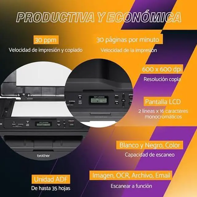 Alt view image 4 of 5 - Brother DCPL2540DW Wireless Compact Monochrome Laser Printer, Amazon Dash Replenishment Ready
