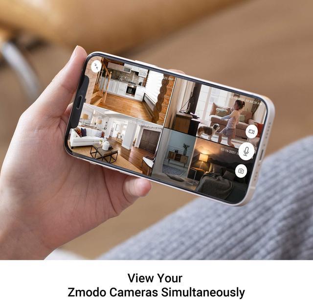 Alt view image 5 of 5 - Zmodo Mini Pro, 1080P Plug-in WiFi Security Camera, Indoor Smart Camera with AI Motion Detection, Pet Nanny Cam, Night Vision, 2-Way Audio, Phone App, Compatible with Alexa & Google Assistant.