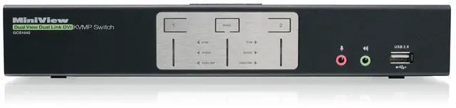 Alt view image 2 of 4 - IOGEAR 2-Port Dual View Dual Link DVI KVMP Switch with Audio, w/Full Set of Cables (GCS1642 TAA Compliant)