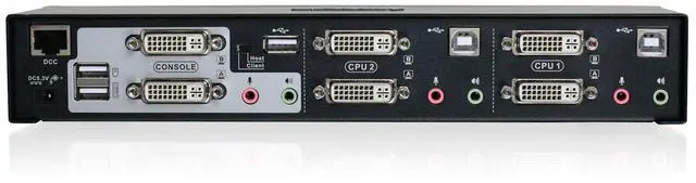 Alt view image 3 of 4 - IOGEAR 2-Port Dual View Dual Link DVI KVMP Switch with Audio, w/Full Set of Cables (GCS1642 TAA Compliant)