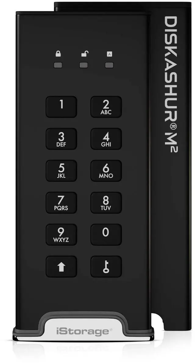 Main image of iStorage diskAshur M2 1TB | PIN authenticated, Hardware encrypted USB 3.2 Portable SSD | Ultra-Fast | FIPS Compliant | Rugged & Portable