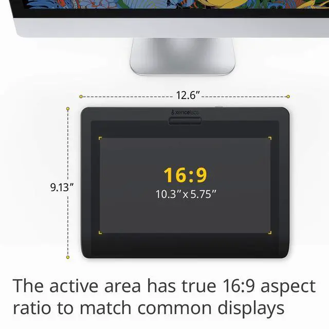 Alt view image 2 of 5 - XENCELABS, Graphic Tablet Medium, Wireless Drawing Tablet with 2 Battery-Free Digital Pen, Tilt Support Stylus with 8192 Levels Pen Pressure Sensitivity, 12 Portable Drawing Pad for Win/Mac/Linux