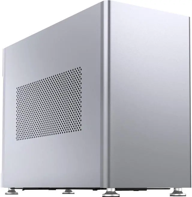 Main image of Jonsplus i100 Pro Mini-ITX Gaming Case, Sandblasted Silver Magnesium/Aluminum Alloy, Vented Metal Side Panels, Supports Custom Liquid Cooling, 360mm AIO, 166mm Air Cooler, 3-Slot GPU