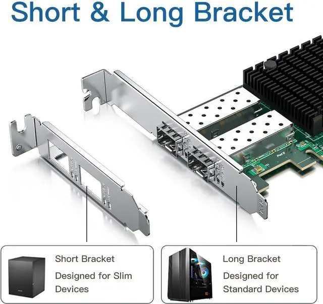 Alt view image 4 of 5 - ipolex 10Gb Network Card Intel X710-DA2 Ethernet Card SFP+ PCIe NIC, Dual SFP+ Port, Intel X710-BM2 Controller, PCI Express 3.0, PCI-E Ethernet LAN Adapter Support Windows Server/Linux/VMware