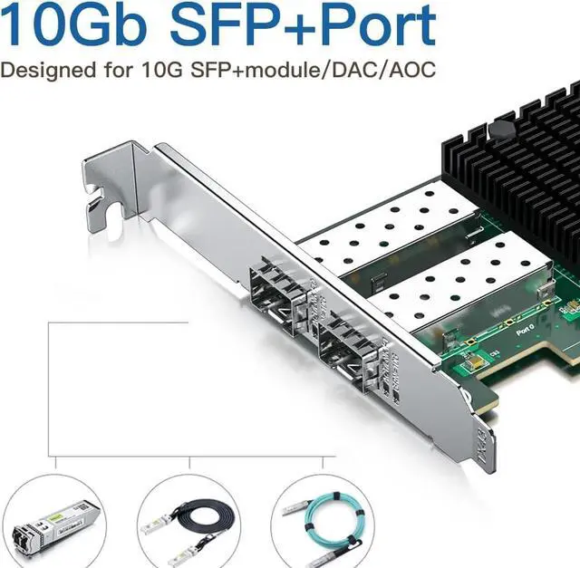 Alt view image 5 of 5 - ipolex 10Gb Network Card Intel X710-DA2 Ethernet Card SFP+ PCIe NIC, Dual SFP+ Port, Intel X710-BM2 Controller, PCI Express 3.0, PCI-E Ethernet LAN Adapter Support Windows Server/Linux/VMware