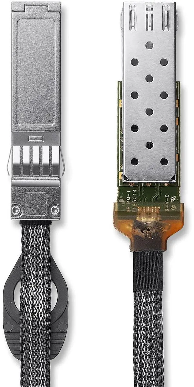Alt view image 5 of 5 - 10Gtek 25G SFP28 to SFP28 Extender Cage with EEPROM on Cage Side, 3M Flat Cable in Nylon Jacket, 30AWG, 30cm