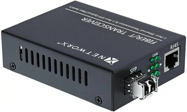 Alt view image 4 of 5 - Networx® Gigabit Ethernet Fiber Media Converter - UTP to 1000Base-LX - LC Sing...
