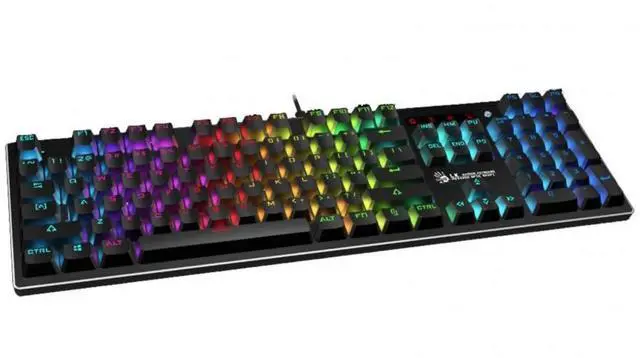 Alt view image 3 of 5 - Bloody B820 Optical Mechanical Gaming Keyboard with Individually Backlit RGB LED Keys Wired, 104 Keys Standard, Red Switch - MX Red Equivalent for Windows PC and Laptop