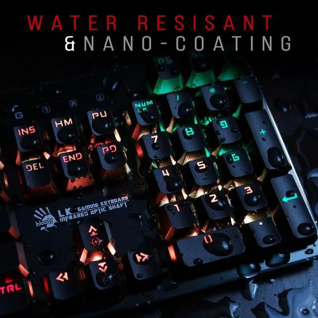 Alt view image 2 of 5 - Bloody B820 Optical Mechanical Gaming Keyboard with Individually Backlit RGB LED Keys Wired, 104 Keys Standard, Red Switch - MX Red Equivalent for Windows PC and Laptop