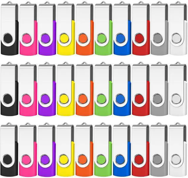 Main image of AreTop USB 1GB Bulk Flash Drives, USB2.0 Swivel Thumb Drives 50 Pack Memory Stick Pen Drive USB Drives 50 Pack(1GB, Mix Colors)