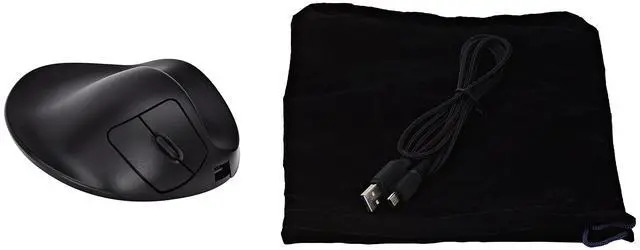 Alt view image 5 of 5 - Hippus M2WB-LC Wired Light Click HandShoe Mouse (Right Hand, Medium, Black)
