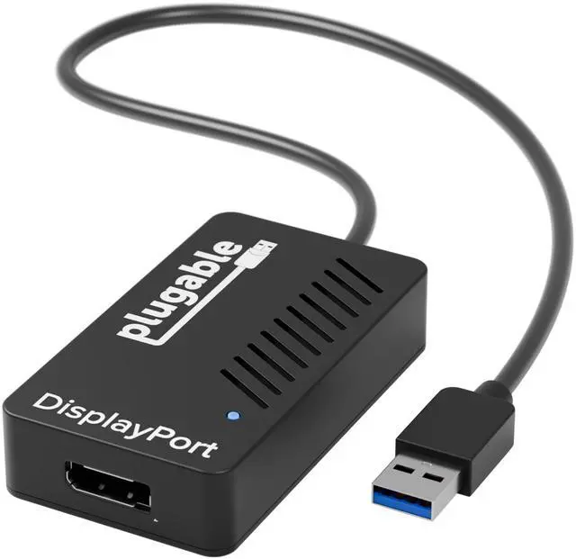 Main image of Plugable USB 3.0 to DisplayPort 4K DisplayLink Video Graphics Adapter for Multiple Monitors up to 3840x2160 Supports Windows, Mac, and ChromeOS