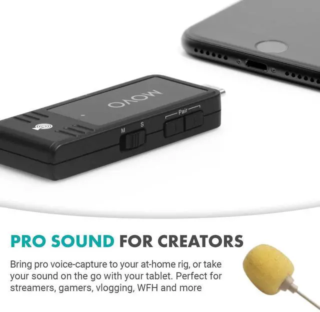 Alt view image 3 of 5 - Movo WMX-1-UH USB-C Wireless Headset Microphone - USB Wireless Headset Microphone for Computers, Smartphones, and Tablets