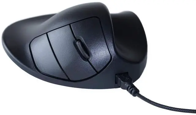 Main image of HANDSHOEMOUSE The ONLY Mouse That FITS Like A Glove Hippus S2WB-LC Wired Light Click Handshoe Mouse (Right Hand, Small, Black)