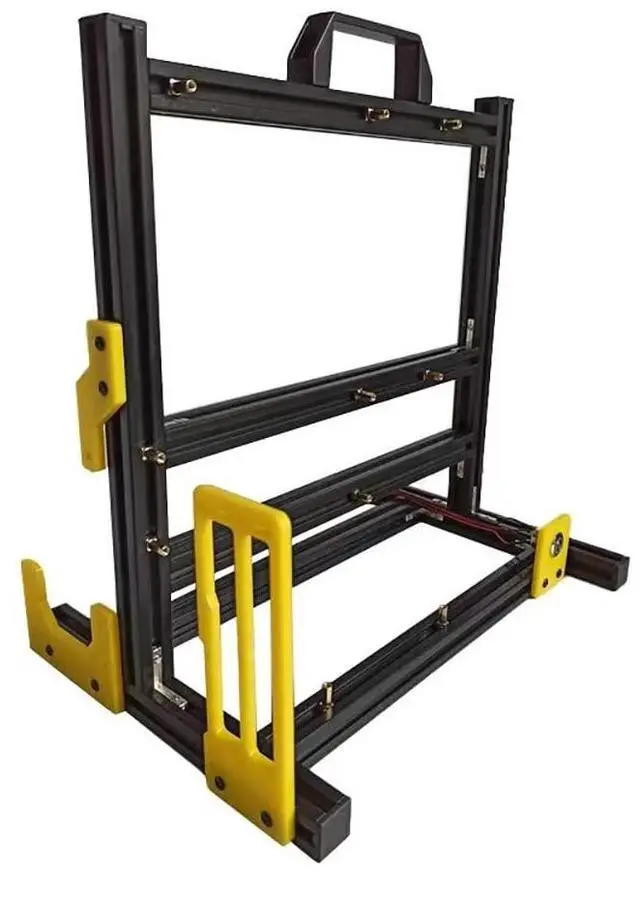 Main image of ATX PC Test Bench Handle Carrying Computer Water Cooling Open Frame Overclock Air Case HTPC Support Graphics Card(Black Yellow)