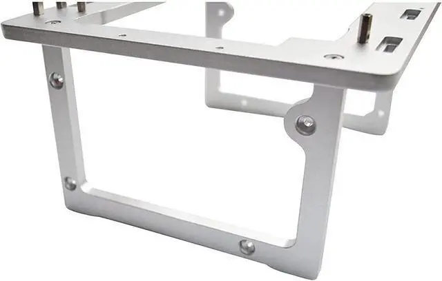 Alt view image 3 of 5 - EDIY Open Air ITX PC Frame HTPC Water Cooling Test Bench Aluminum Case Bare Overclocking DIY Computer Frame Support Graphics Card, ITX Silver