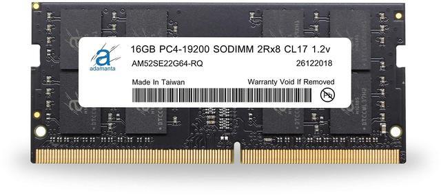 Main image of Adamanta 16GB (1x16GB) Compatible for HP 15 Laptop Notebook DDR4 2400Mhz PC4-19200 SODIMM 2Rx8 CL17 1.2v RAM Memory Upgrade P/N: 865396-850