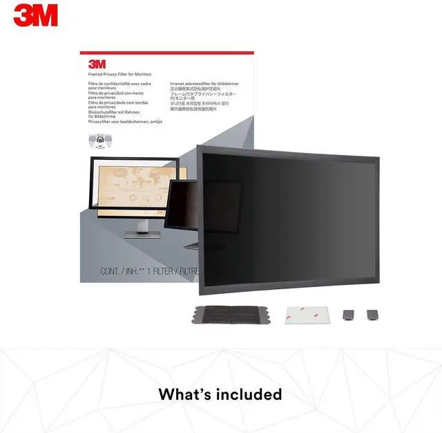 Alt view image 4 of 5 - 3M framed desktop monitor privacy filter for 15" to 17" crt/17" flat panel monitors