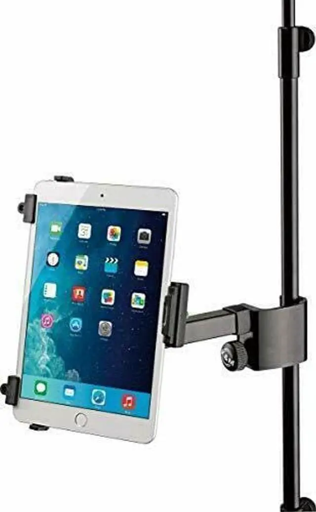 Alt view image 4 of 5 - K&M - Konig & Meyer 19796.000.55 - Mini Tablet/iPad Holder for Microphone Stand - Switch from Landscape to Portrait - Professional Grade for Musicians - Studio or Remote Home Use - German Made - Black