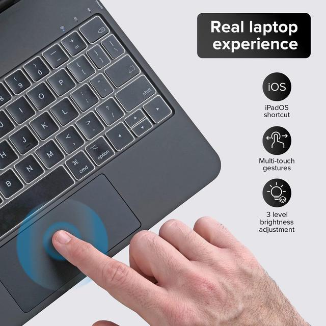Alt view image 3 of 5 - mobee Magic Keyboard Case for iPad Pro 11 inch (4th/3rd/2nd/1st) Gen & iPad Air 11 inch (M3/M2, 2025/2024)& 10.9" iPad Air 5th &4th Generation, Magnetic Keyboard Case, Multi-Touch Trackpad, Backlit
