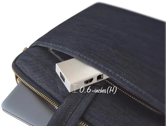 Alt view image 5 of 5 - j5create USB-C 3.1 Mini Hub- USB 3.1/3.0/2.0| HDMI 1920 x 1200 @ 60 Hz/VGA 1920 x 1200 @ 60 Hz | Gigabit Ethernet | Compatible with USB C Devices