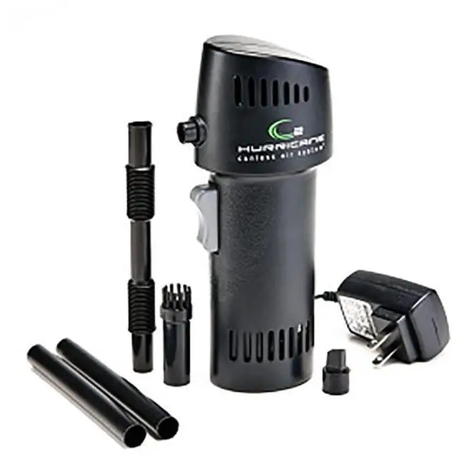 Main image of Canless Air O2 Industrial Hurricane Compressed Air Duster | Cordless, Rechargeable Air Blower for Cleaning Keyboards, Computers, 5 Attachments - Black