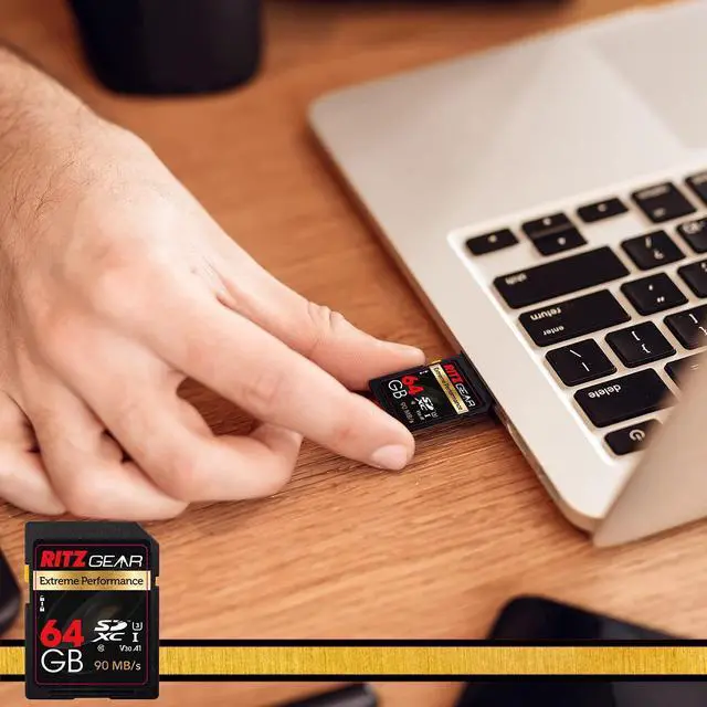Alt view image 2 of 5 - Ritz Gear Extreme Performance Video Pro 64GB 4K 8K Ultra HD SDXC U3 V60 A1 Memory Card 4-Pack (Read 265mb/s 120mb/s Write)