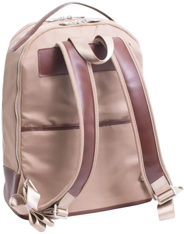 Alt view image 2 of 5 - McKLEIN 15" Nylon Dual Compartment Laptop Backpack- PARKER- Khaki