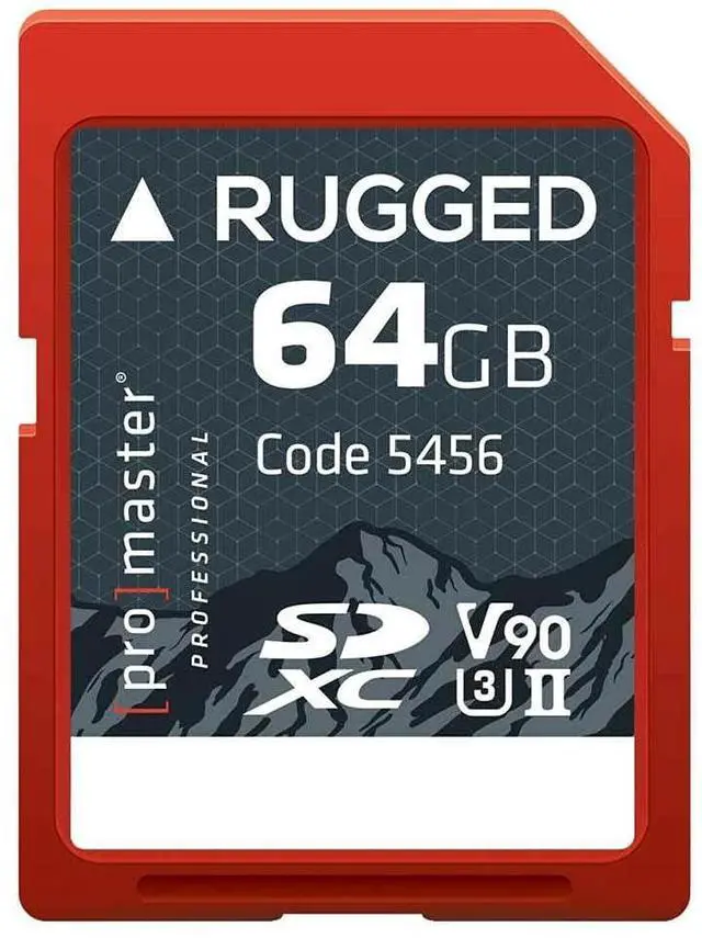 Alt view image 2 of 2 - ProMaster SDXC 64GB Rugged Memory Card CINE UHS-II, (Model 5456)