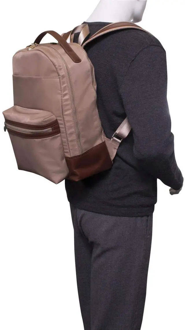 Alt view image 4 of 5 - McKLEIN 15" Nylon Dual Compartment Laptop Backpack- PARKER- Khaki