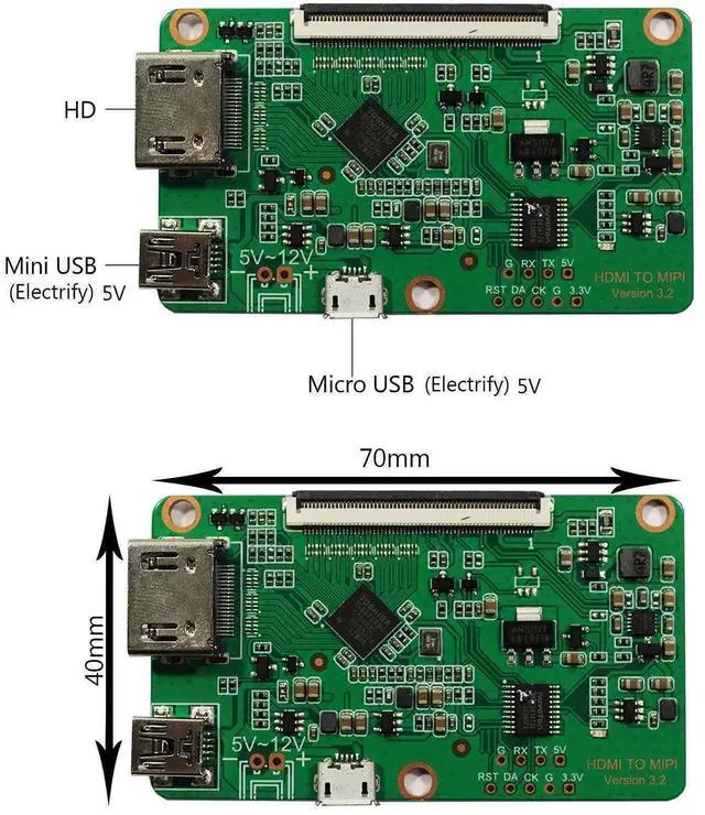 Alt view image 2 of 5 - VSDISPLAY 5.5 Inch 1440x2560 LCD Screen 2K LS055R1SX04 with MIPI LCD Controller Board VS-CXMIPI-V1,Fit for AR/VR/HMD/3D Printing 5.5'' Replacement Display Panel