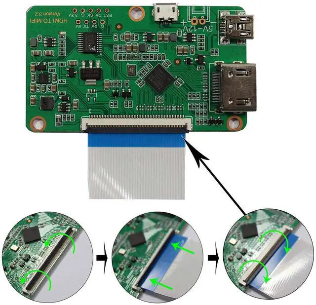 Alt view image 4 of 5 - VSDISPLAY 5.5 Inch 1440x2560 LCD Screen 2K LS055R1SX04 with MIPI LCD Controller Board VS-CXMIPI-V1,Fit for AR/VR/HMD/3D Printing 5.5'' Replacement Display Panel