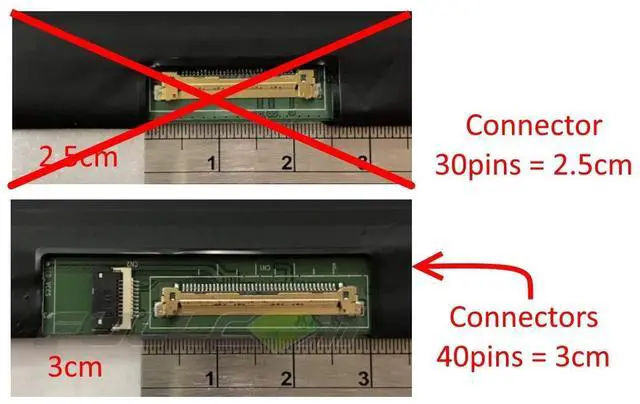 Alt view image 4 of 5 - New 15.6" Screen Compatible with B156XTK01.0 LTN156AT40-D0 N156BGN-E41 N156BGN-E42 N156BGN-E31 HD Touch Screen Slim Glossy Touch Laptop Replacement Screen