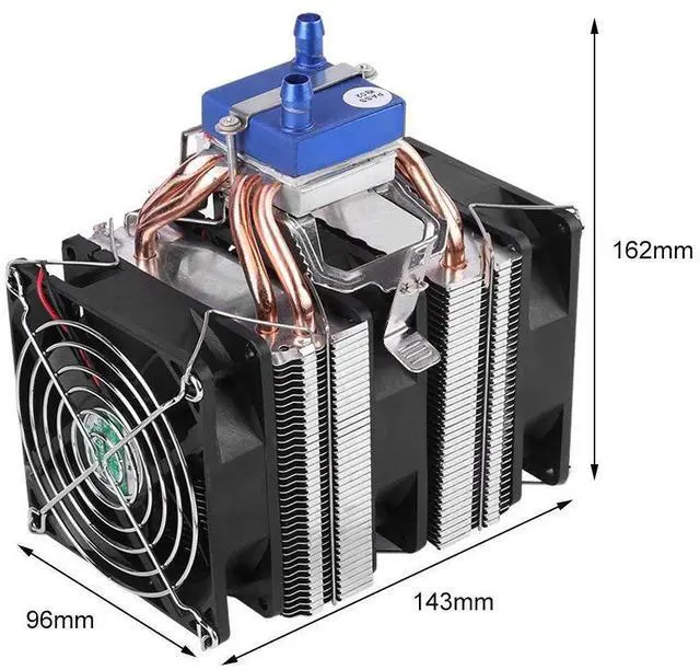 Alt view image 3 of 5 - DC 12V Thermoelectric Cooler Peltier System Semiconductor Refrigeration Water Chiller Cooling Device for Fish (180W for 40L)